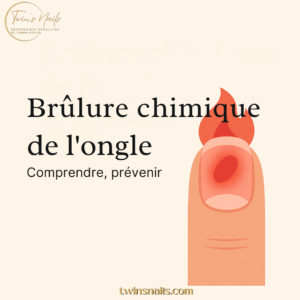 BRULURE CHIMIQUE DE L'ONGLE