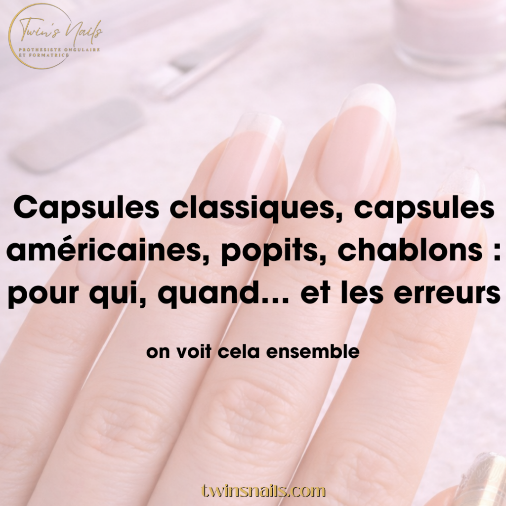 CAPSULES CLASSIQUES, CAPSULES AMÉRICAINES, POPITS, CHABLONS : POUR QUI, QUAND...ET LES ERREURS