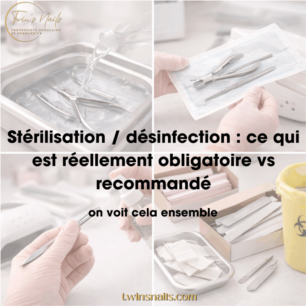 STÉRILISATION / DÉSINFECTION : CE QUI EST RÉELLEMENT OBLIGATOIRE VS RECOMMANDÉ