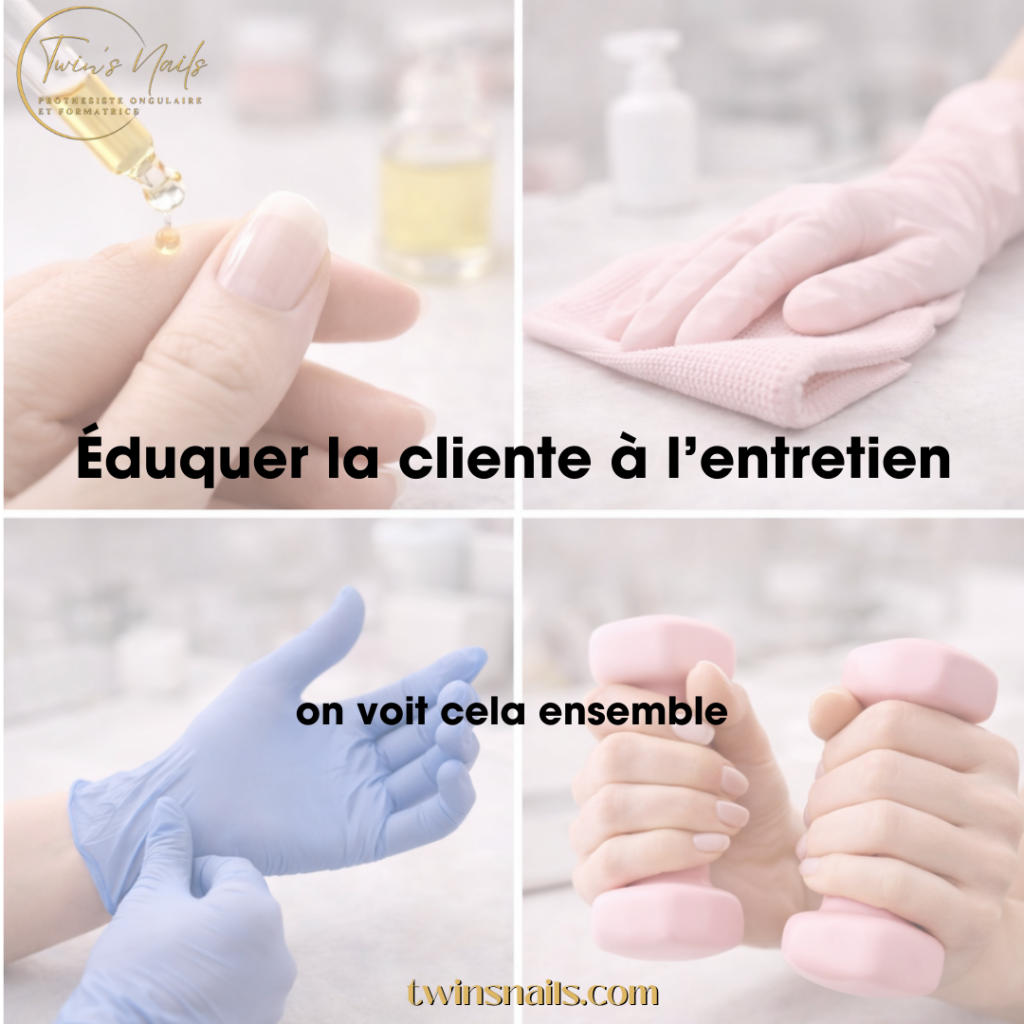 ÉDUQUER LA CLIENTE À L'ENTRETIEN